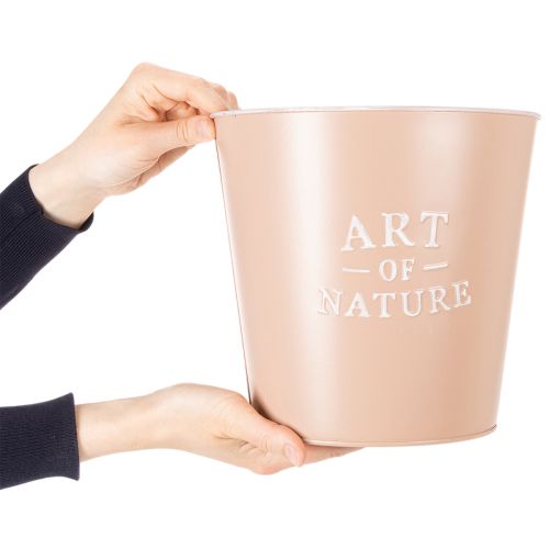 Apvalūs metaliniai vazonai „Art of Nature“ dekoracijoms ir augalams, 22 cm, 2 vnt. | Floristik24.lt