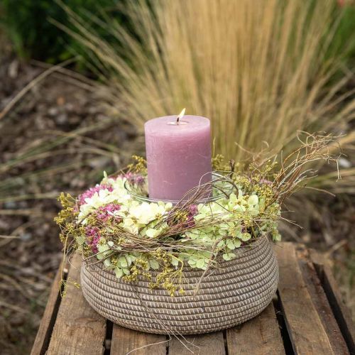 Floristik24 Gėlių vazonas boho dubuo pinto rašto keramika Ø26cm H10cm