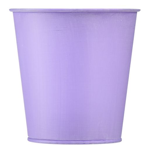 daiktų Vazonas metalinis vazonas violetinės gėlės Ø10cm H10,5cm