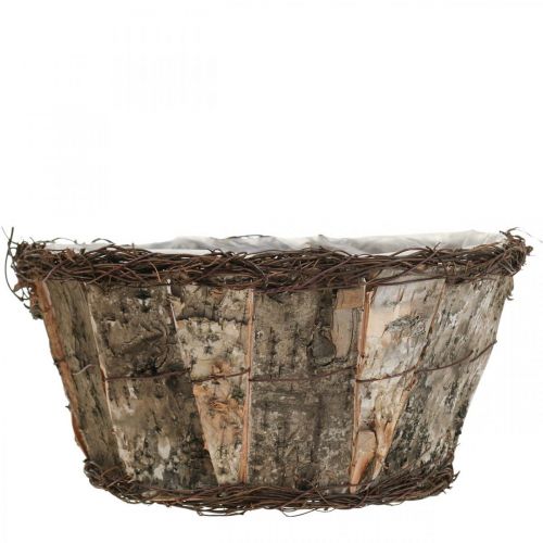 daiktų Gėlių vazonas augalų vazonas apvalus beržo žievės vijoklis Ø24cm H13cm