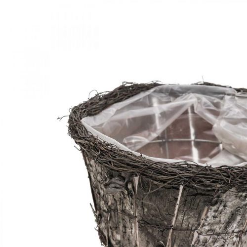 daiktų Gėlių vazonas augalų vazonas apvalus beržo žievės vynmedžiai Ø28cm H15cm