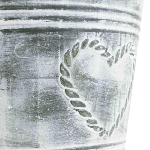 daiktų Gėlių vazonas nuskuręs prašmatnus metalinis širdelė Ø17,5 cm H15,5 cm