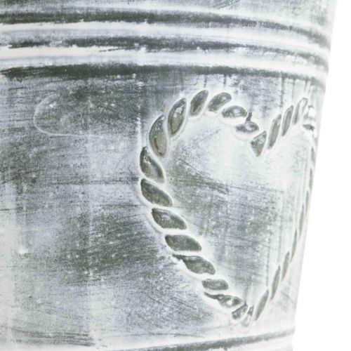 daiktų Vazonas Shabby Chic metalinė širdelė Ø22cm H17,5cm