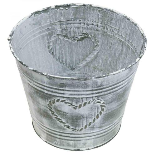 daiktų Vazonas Shabby Chic metalinė širdelė Ø22cm H17,5cm