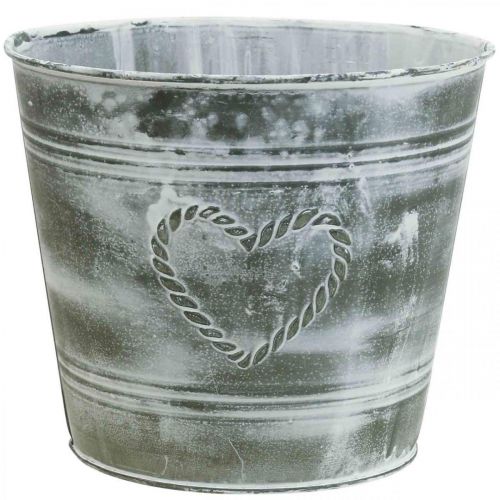 Vazonas Shabby Chic metalinė širdelė Ø22cm H17,5cm