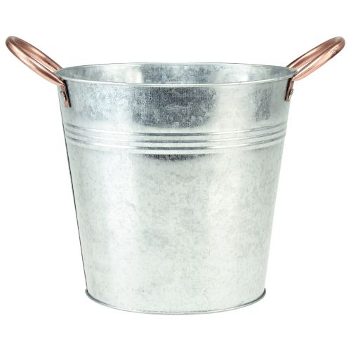 daiktų Gėlių vazonas su rankenomis metalinis dekoratyvinis kibiras Ø16cm H15cm