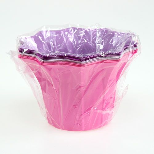 Floristik24 Plastikinis puodas spalvotas Ø15cm H10cm 10vnt