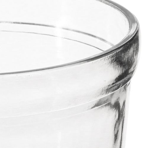 Floristik24 Vazonas stiklas skaidrus kūginis Ø12cm A12,5cm 2vnt