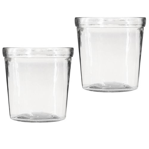Floristik24 Vazonas stiklas skaidrus kūginis Ø12cm A12,5cm 2vnt