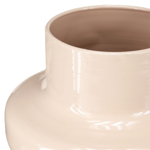 daiktų Gėlių vaza Metalinė ruda kapučino emalis Ø17cm H23cm