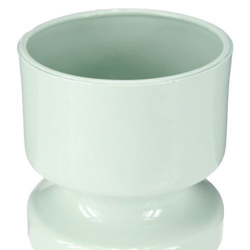 daiktų Gėlių vaza Metalinė mėtų žalia emalio spalva Ø9cm H17,5cm