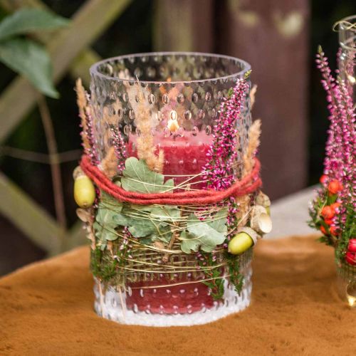 daiktų Gėlių vaza, stiklinė vaza, žvakių stiklas, stiklinis žibintas Ø11,5cm H18,5cm