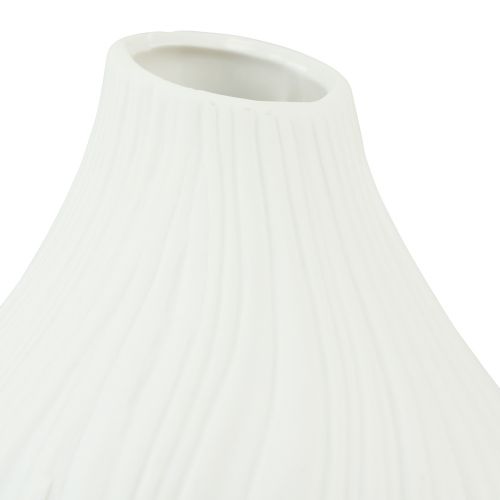 daiktų Gėlių vaza keraminė svogūno forma balta Ø13cm H13.5cm 2vnt.