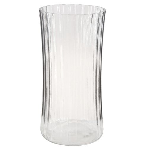 Gėlių vazos iš stiklo vaza retro skaidri Ø12cm H24cm 2vnt