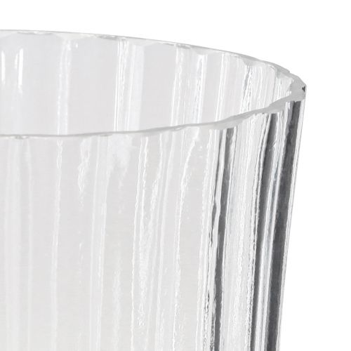 daiktų Gėlių vazos iš stiklo vaza retro skaidri Ø12cm H24cm 2vnt