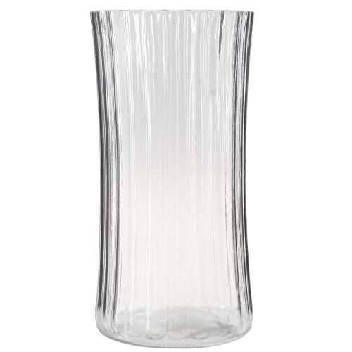 daiktų Gėlių vazos iš stiklo vaza retro skaidri Ø12cm H24cm 2vnt