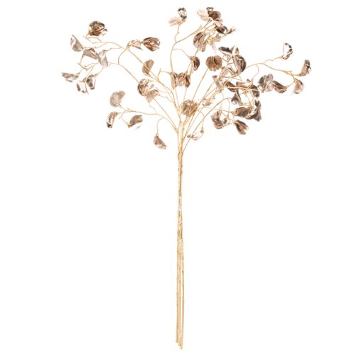 Dirbtinis augalas pupelių žiedų šakelėmis, metalinis, Kalėdinis, 80 cm, 3 vnt. | Floristik24.lt
