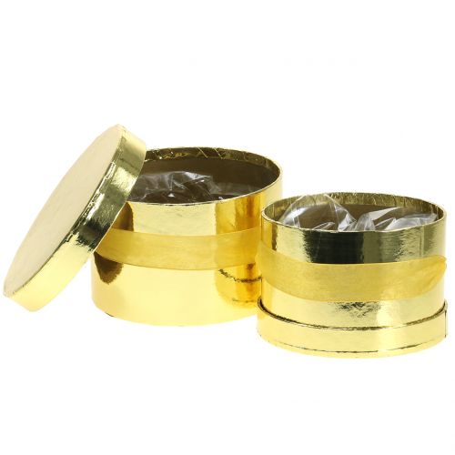 Gėlių dėžutė auksinė Ø14 / 16cm 2vnt