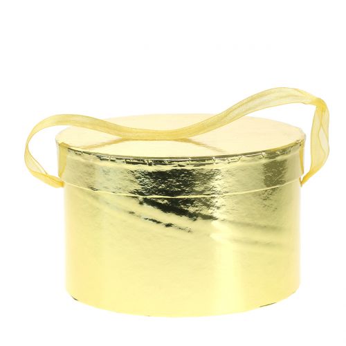 Floristik24 Gėlių dėžutė auksinė Ø14 / 16cm 2vnt