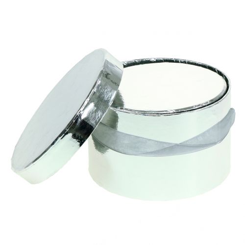 Floristik24 Gėlių dėžutė sidabrinė Ø14/16cm 2vnt