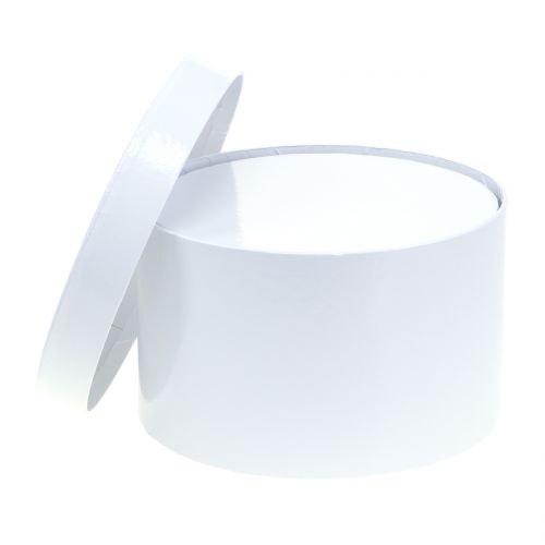 Floristik24 Gėlių dėžutė balta Ø18 / 20cm 2vnt