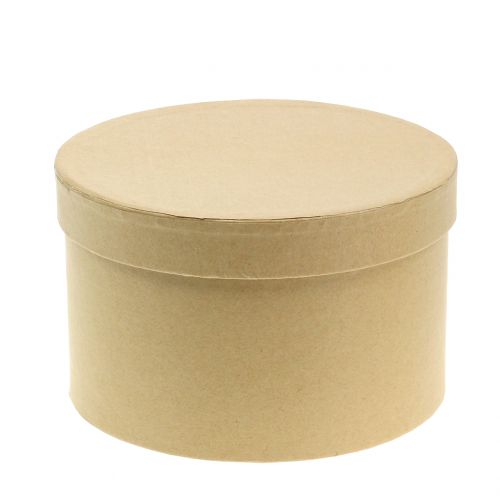 Floristik24 Dėžutė apvali gėlių dėžutė gamta Ø14 / 16cm 2vnt