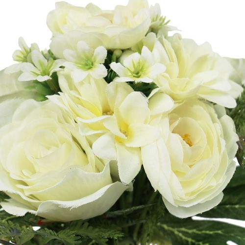 Floristik24 Nuotakos puokštė balta Ø30cm H 28cm