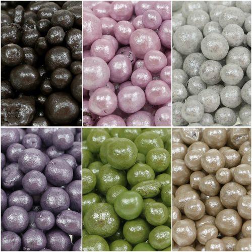 Briliantiniai dekoratyviniai karoliukai 4mm - 8mm spalvoti 1l