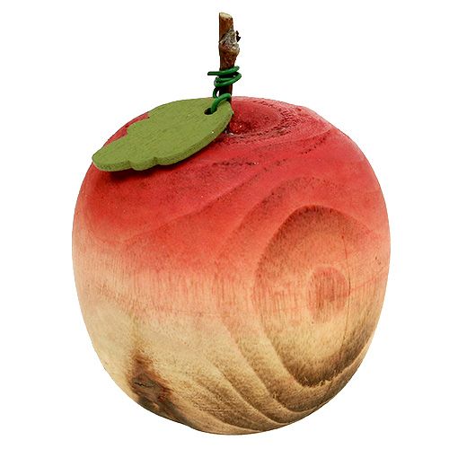 Floristik24 Kriaušė ir obuolys iš medžio, asortimentas 6,5cm-8,5cm 4vnt