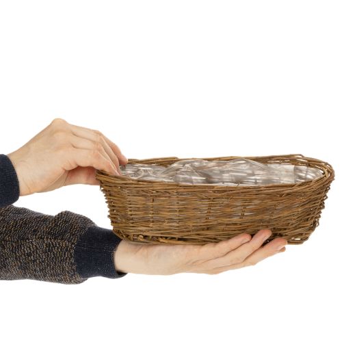 Duonos krepšelis, maždaug 30 cm skersmens, ovalus, neluptas | Floristik24.lt