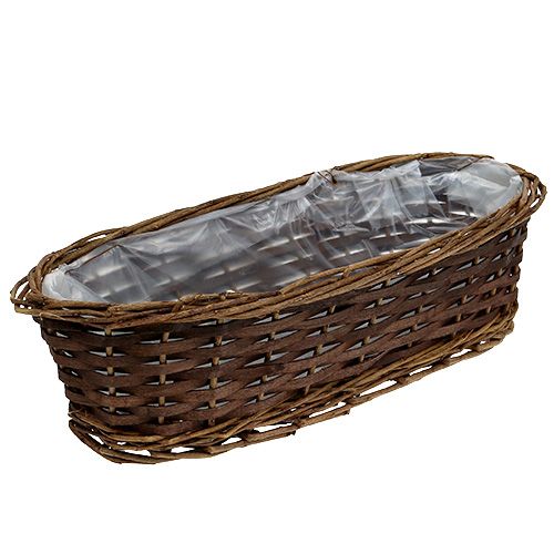 Floristik24 Duonos krepšelis ovalus neluptas 35cm H10cm