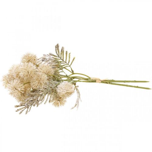 Floristik24 Dirbtinis erškėčio kremas Drylook Globe Thistle 33cm 3vnt