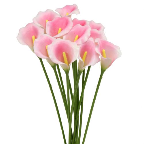 Floristik24 Calla dekoratyvinė gėlė rožinė 57cm 12vnt
