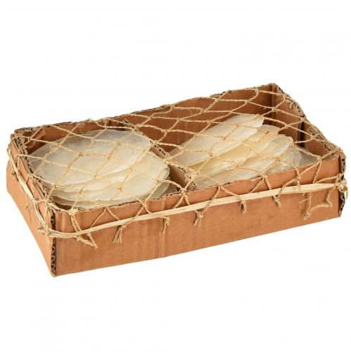 daiktų Capiz lukštai Capiz griežinėliai perlamutro griežinėliai natūralūs 7,5–9,5 cm 300 g