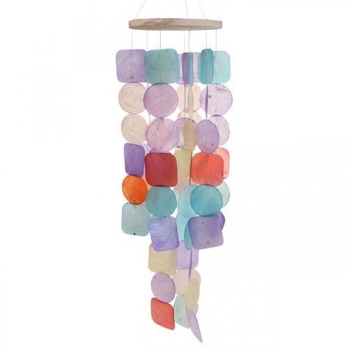 Floristik24 Capiz vėjo varpelio kabantys dekoratyvūs perlamutro kriauklės Ø14cm 67cm