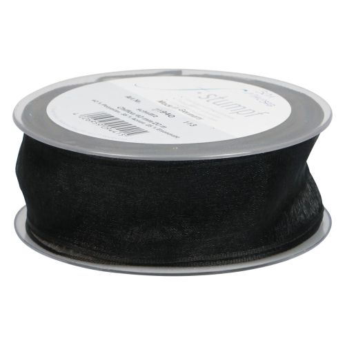 daiktų Šifono juostelė organza juostelė organza juoda 40mm 20m
