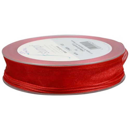 daiktų Šifono juostelė organzos juostelė dekoratyvinė juostelė organza raudona 25mm 20m