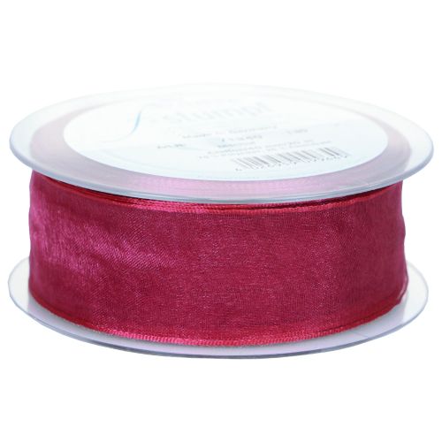 daiktų Šifono juostelė organzos juostelė dekoratyvinė juostelė organza violetinė 40mm 20m