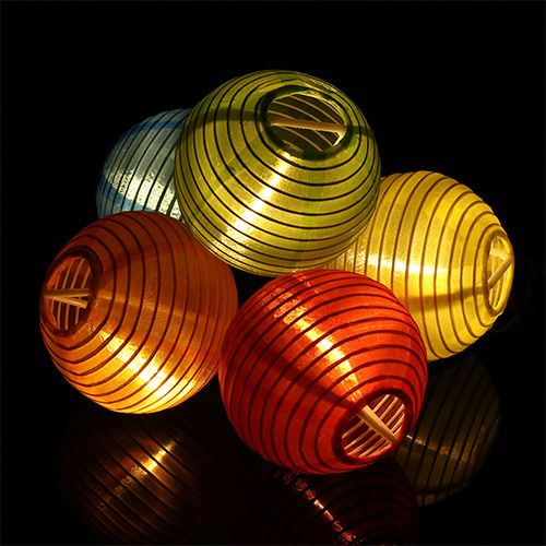 Floristik24 Kinijos žibintai su 20 LED įvairiaspalvių 9,5 m