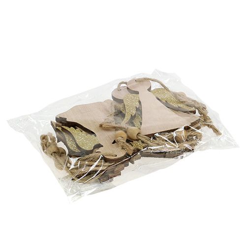 daiktų Kalėdinės pakabos asorti. 10cm su blizgučiais 12 vnt