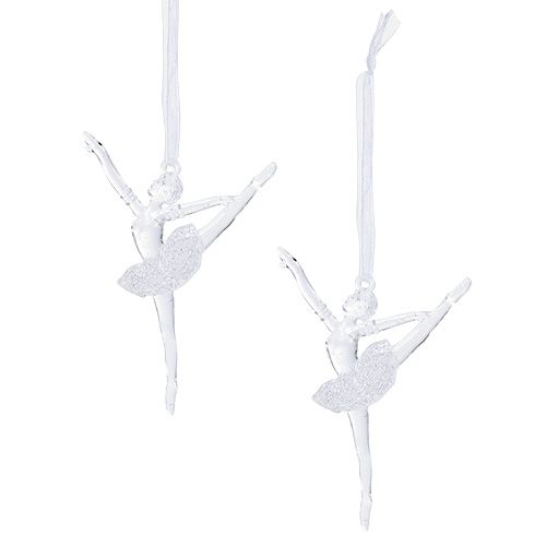 Floristik24 Eglutės papuošimai balerina 10cm 12vnt