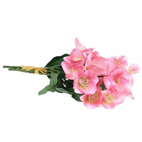 Floristik24 Kalėdinių rožių puokštė rožinė 29cm 4 vnt