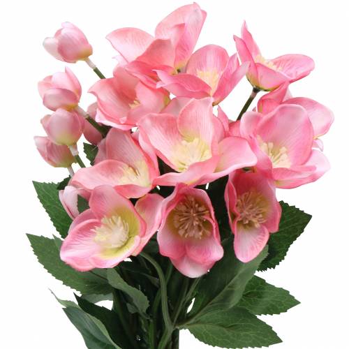daiktų Kalėdinių rožių puokštė rožinė 29cm 4 vnt