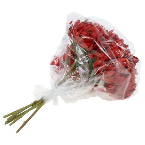 Floristik24 Chrizanteminė puokštė raudona raudona 28cm 6 vnt