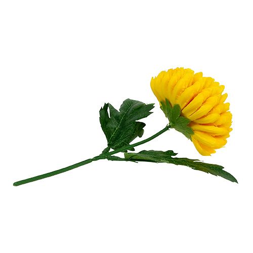 daiktų Chrizantemos geltonos šilko gėlės Ø7cm I18cm 4vnt.