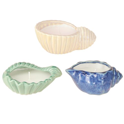 daiktų Citronella Candle Shell Keraminė lauko žvakė 14cm 3vnt