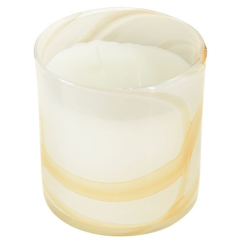 Citronella žvakių kvapioji žvakė baltame stikle Ø12cm H12,5cm