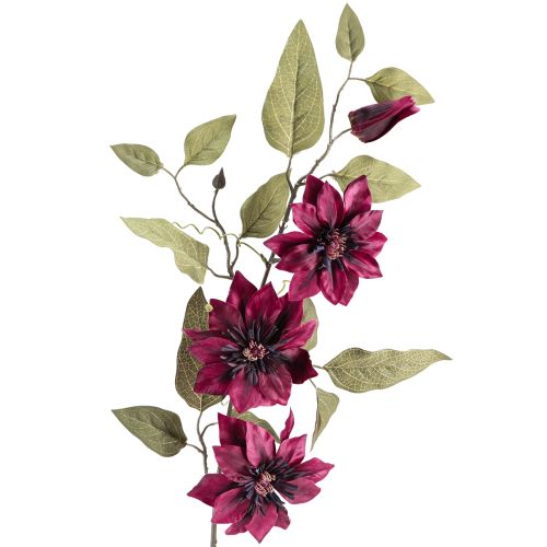 Dirbtinės raganės, 3 žiedai, dirbtinės Bordo gėlės, 81 cm, 2 vnt.