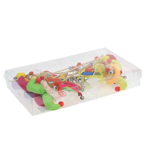 Floristik24 Arlekinas ant strypo 9cm x 6cm L26,5cm 6vnt