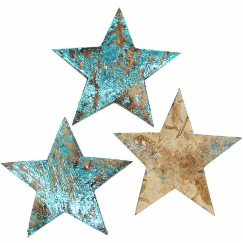 Kokoso žvaigždė mėlyna 5cm 50vnt išmėtytų žvaigždučių stalo puošmena
